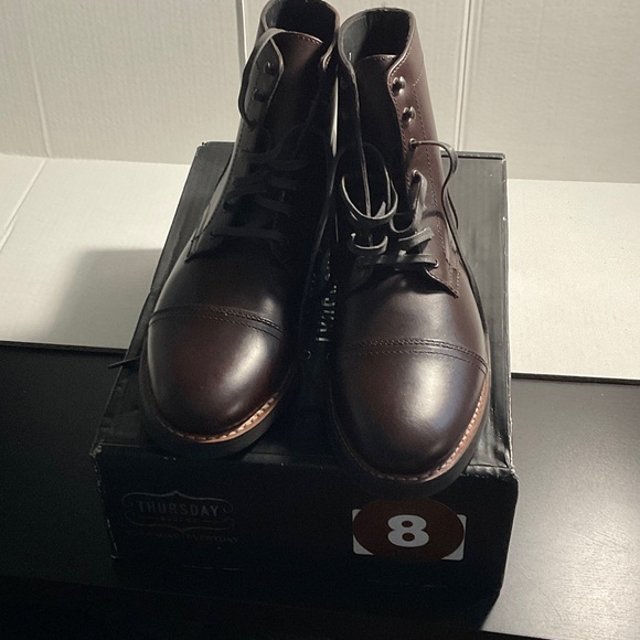 Thursday Boot Company Other - Thursday Boot Company Brown Leather Cap-Toe Lace-Up Boots